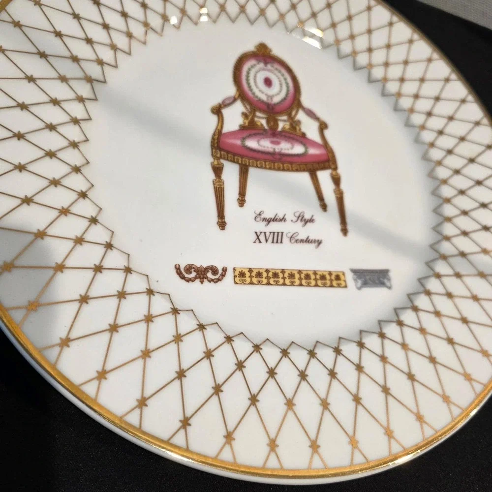 French‎ Chairs Collection Email de Limoges Porcelain Plates Wall Home Decor